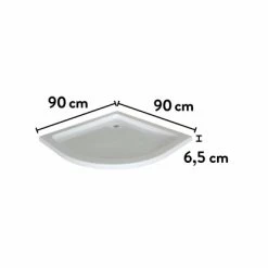 Baliv Duschwanne DW-90.10 R Viertelkreis 90 Cm X 90 Cm -Duschwelt Verkauf 007874119278 VM01 150621 L