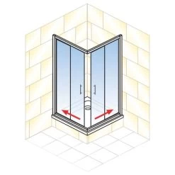 Schulte ExpressPlus Eckeinstieg Variabel Sunny 80-90 X 80-90 X 180 Cm 4-teilig -Duschwelt Verkauf 060991064708 2053 064708 5