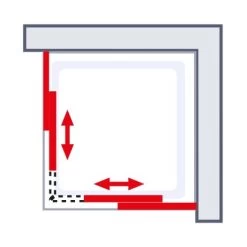 Schulte ExpressPlus Eckeinstieg Variabel Sunny 80-90 X 80-90 X 180 Cm 4-teilig -Duschwelt Verkauf 060991064708 2053 064708 6