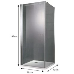 Schulte Duschkabine Drehtür Mit Seitenwand Youngline 190 Cm X 90 Cm -Duschwelt Verkauf 157915 1884 2