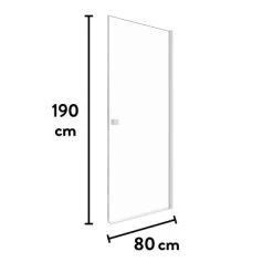 Baliv Dusch-Drehtür DUK-80.30T 80 Cm X 190 Cm Chrom -Duschwelt Verkauf 250312107744 VM01 190221 L