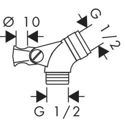 Hansgrohe Brausestangen Gelenkstück Für Unica Chrom -Duschwelt Verkauf 310813 2744 2