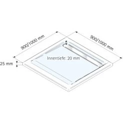 Schulte Duschwanne Mit Rinne Chromoptik Extraflach 100 X 100 Cm -Duschwelt Verkauf 32020 2053 4060991011214 5