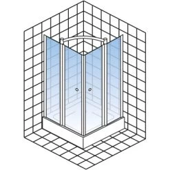 Schulte Eckeinstieg Mit Drehfalttür Garant Echtglas Chrom-Optik 90 Cm X 90 Cm 12 Schulte Eckeinstieg Mit Drehfalttür Garant Echtglas Chrom-Optik 90 Cm X 90 Cm -Duschwelt Verkauf 32020 2053 4060991033902 5