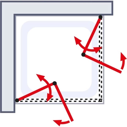 Schulte Eckeinstieg Mit Drehfalttür Garant Echtglas Chrom-Optik 90 Cm X 90 Cm 8 Schulte Eckeinstieg Mit Drehfalttür Garant Echtglas Chrom-Optik 90 Cm X 90 Cm – Bild 6
