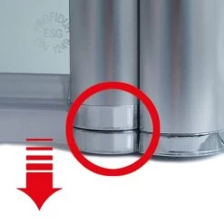 Schulte ExpressPlus Drehtür In Nische Garant Alu Natur Rechts 200x100cm -Duschwelt Verkauf 3342 2053 HebSenk Profil 1 2