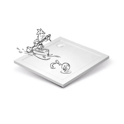 Baliv Duschwanne DW-90.110E Acryl In Steinoptik 90 Cm X 90 Cm Weiß 4 Baliv Duschwanne DW-90.110E Acryl In Steinoptik 90 Cm X 90 Cm Weiß – Bild 2