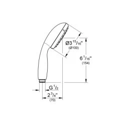 Grohe Handbrause Tempesta 100 2 Strahlarten -Duschwelt Verkauf 4005176444104 26161001 2
