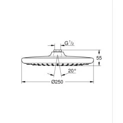 Grohe QuickFix Kopfbrause Vitalio Start Ø 25 Cm Chrom -Duschwelt Verkauf 4005176728600 4520 3