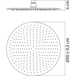 AquaSu Kopfbrause Santico Rund Edelstahl Ø 50 Cm 7 AquaSu Kopfbrause Santico Rund Edelstahl Ø 50 Cm -Duschwelt Verkauf 4006596722759 2177 3