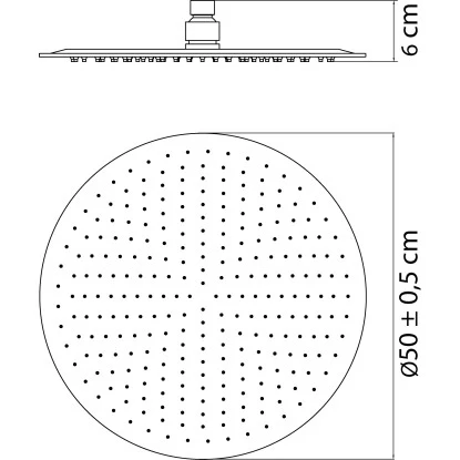 AquaSu Kopfbrause Santico Rund Edelstahl Ø 50 Cm 5 AquaSu Kopfbrause Santico Rund Edelstahl Ø 50 Cm – Bild 3