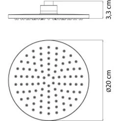AquaSu Kopfbrause Oratio Ø 20 Cm Chrom -Duschwelt Verkauf 4006596724319 724319 47