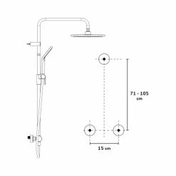 Baliv Überkopfbrause-Set KBS-22.21 Edelstahloptik -Duschwelt Verkauf 4007873340116 WEB01 260521