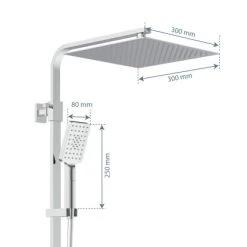 Schütte Überkopf-Brauseset Ocean Mit Thermostat-Ablage Chrom-Anthrazit -Duschwelt Verkauf 4008431605319 2759 3