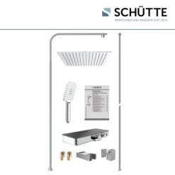 Schütte Überkopf-Brauseset Ocean Mit Thermostat-Ablage Chrom-Anthrazit -Duschwelt Verkauf 4008431605319 2759 8