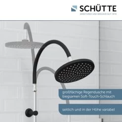 Schütte Überkopfbrause-Set Matao Rain Chrom-Schwarz Matt -Duschwelt Verkauf 4008431606262 2759 6