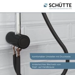 Schütte Überkopfbrause-Set Matao Rain Chrom-Schwarz Matt -Duschwelt Verkauf 4008431606262 2759 7
