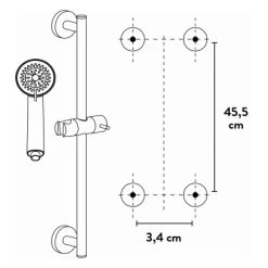 Baliv Duschbrause-Set DBS-50.150 Schwarz Matt -Duschwelt Verkauf 4048121070256 WEB01 271021