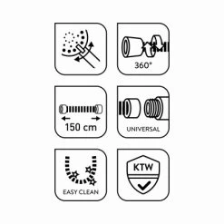 Baliv Duschbrause-Set DBS-50.150 Schwarz Matt -Duschwelt Verkauf 4048121070256 WEB03 271021