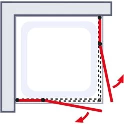 Schulte Eckeinstieg 4-teilig Sunny Alu-Natur Echtglas Klar Hell 192 Cm X 80 Cm -Duschwelt Verkauf 4060991013799 2053 AI 03