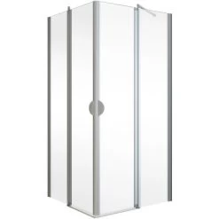 Schulte Eckeinstieg 4-teilig Sunny Alu-Natur Echtglas Klar Hell 192 Cm X 80 Cm -Duschwelt Verkauf 4060991013799 2053 S 01