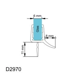 Schulte Wasserabweisprofil Gebogen 6 Mm Glas Für Rundduschen -Duschwelt Verkauf 4060991015335 3