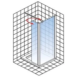 Schulte AlexaStyle 2.0 Duschwand Walk In Mit Bewegl. Element 80 X 30 X 190 Cm -Duschwelt Verkauf 4060991020292 5
