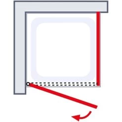 Schulte Drehtür Davita Inkl. Seitenwand Mit Stabgriff Echtglas Chrom -Duschwelt Verkauf 4060991044861 2053 4
