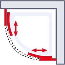 Schulte Runddusche II Kristall/Trend Aluminiumprofilen BxTxH 80 X 80 X 185 Cm 9 Schulte Runddusche II Kristall/Trend Aluminiumprofilen BxTxH 80 X 80 X 185 Cm -Duschwelt Verkauf 4060991051180 2053 03