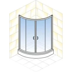 Schulte ExpressPlus Runddusche Sunny Sicherheitsglas Chromoptik 190x90x90cm -Duschwelt Verkauf 4060991051197 2053 5