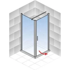 Schulte Alexa Style 2.0 Drehtür Inkl. Seitenwand BlackStyle 80 X 80 X 192cm -Duschwelt Verkauf 4060991055867 2053 5