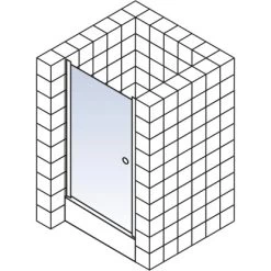 Schulte ExpressPlus Drehtür In Nische Garant Alu Natur Links 200x80cm -Duschwelt Verkauf 4060991056048 2053 5