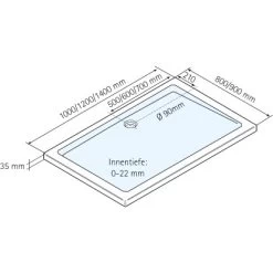 Schulte ExpressPlus Duschwanne Eckig Extra-flach Mineralguss Asym. 80x120cm -Duschwelt Verkauf 4060991056413 2053 3