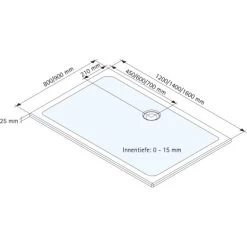 Schulte ExpressPlus Duschwanne Schulte-plan Eckig Mineralguss 80x120cm -Duschwelt Verkauf 4060991056512 2053 3