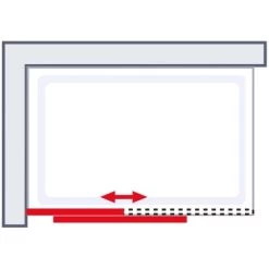 Schulte Alexa Style 2.0 Duschwand Walk In Schiebetür BlackStyle120 X 200cm -Duschwelt Verkauf 4060991056734 2053 6