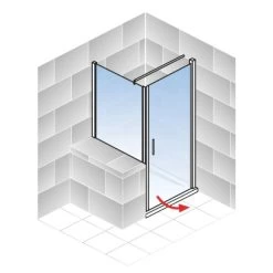 Schulte Sunny Drehtür Mit Verkürzter Seitenwand Echtglas Klar Alpinweiß -Duschwelt Verkauf 4060991064180 4