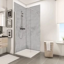 Schulte ExpressPlus DecoDesign Duschrückwand Dekor Stein Grau Hell 210x100cm -Duschwelt Verkauf 4060991067808 Bild03