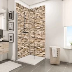 Schulte ExpressPlus Duschrückwand Dekor Stein Verblender- Hell 255 X 150 Cm -Duschwelt Verkauf 4060991068072 Bild03
