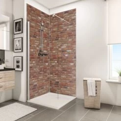 Schulte ExpressPlus DecoDesign Duschrückwand Dekor Klinker 255x150cm -Duschwelt Verkauf 4060991068126 Bild03