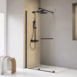 Schulte Walk In Schiebetür Toura Rollen 200 X 120 Cm Schwarz Klar Hell Festel. L