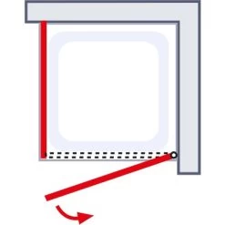 Schulte Drehtür Toura R + Seitenwand Pendelb. Schwarz 200 X 80 X 80 Cm Klar Hell -Duschwelt Verkauf 4060991070037 2053 6