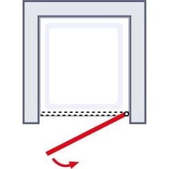 Schulte ExpressPlus Drehtür In Nische Trend 2.0 Mattschwarz 200 Cm X 90 Cm -Duschwelt Verkauf 4060991076039 2053 AI 01