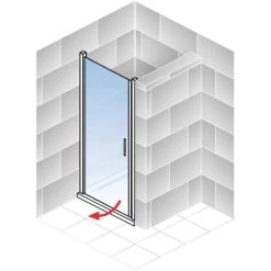 Schulte ExpressPlus Drehtür In Nische Trend 2.0 Mattschwarz 200 Cm X 90 Cm -Duschwelt Verkauf 4060991076039 2053 AI 03