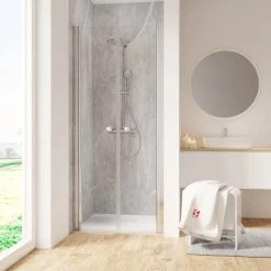 Schulte ExpressPlus Pendeltür In Nische Garant 2.0 Chromoptik 200 Cm X 100 Cm