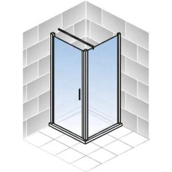 Schulte Youngline Drehtür Inkl. Seitenwand Chromoptik Echtglas Klar Hell -Duschwelt Verkauf 440341 4081 2 1