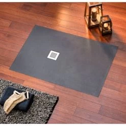 Ottofond Duschwanne Strato 100 Cm X 80 Cm X 2,4 Cm Anthrazit -Duschwelt Verkauf 440898 3209 3