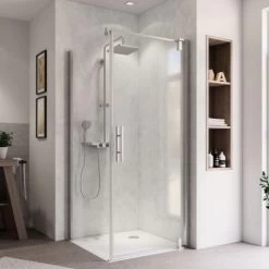 Breuer Seitenwand Links Für Drehtür Europa Design Chrom Klarglas 90 Cm