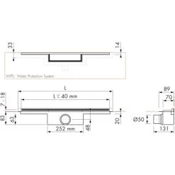 ESS Easy Drain Duschrinne M-Line 80 Cm Komplettset Sperrwasserhöhe 50 Mm -Duschwelt Verkauf 4850111 4850293 4850830 tz