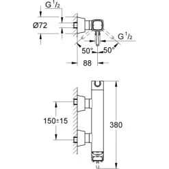Grohe Einhand-Brausebatterie Grandera DN 15 -Duschwelt Verkauf 487646 4520 2