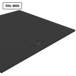 Nordholm Slimline Duschwanne 140 Cm X 80 Cm Schwarz